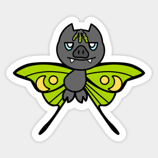 Grey MothBat Sticker
